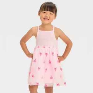 NWT Toddler Girls' Cat & Jack Pink Tree Tulle Dress, Size 12M